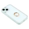 For iPhone 14/13 Case with Ring Kickstand Rhinestone Edge TPU+PC IMD Phone Cover