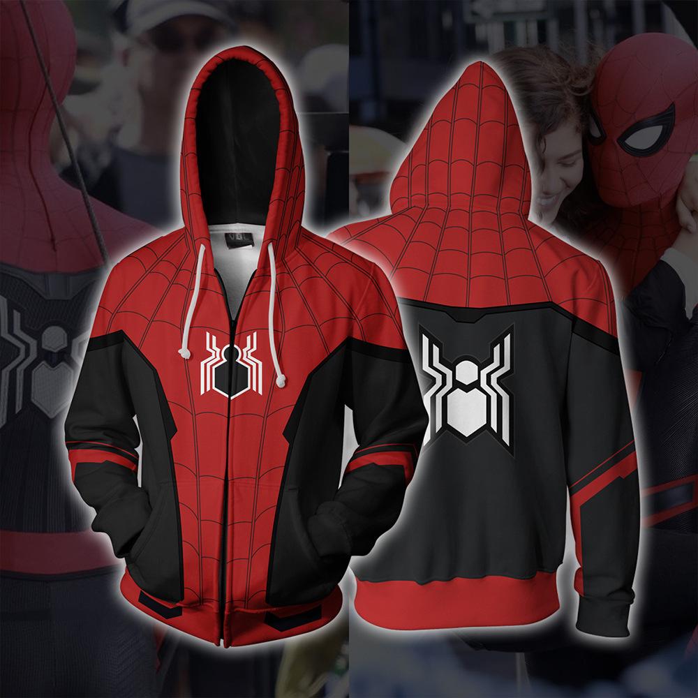 Мужская толстовка с капюшоном Gwen Spider, застежка-молния, куртка для осени и зимы, повседневная