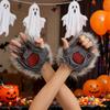Yousheng Wolf Paw Gloves Fingerless Warm Fuzzy Gloves Animal Cosplay Hand Paws Faux Fur Gloves for Halloween Christmas Dress-Up Party Costume
