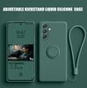 Case for Samsung Galaxy A54 5G Liquid Silicone Ring Holder Soft Phone Cover for Samsung Galaxy A54 5G Shockproof Back Fundas