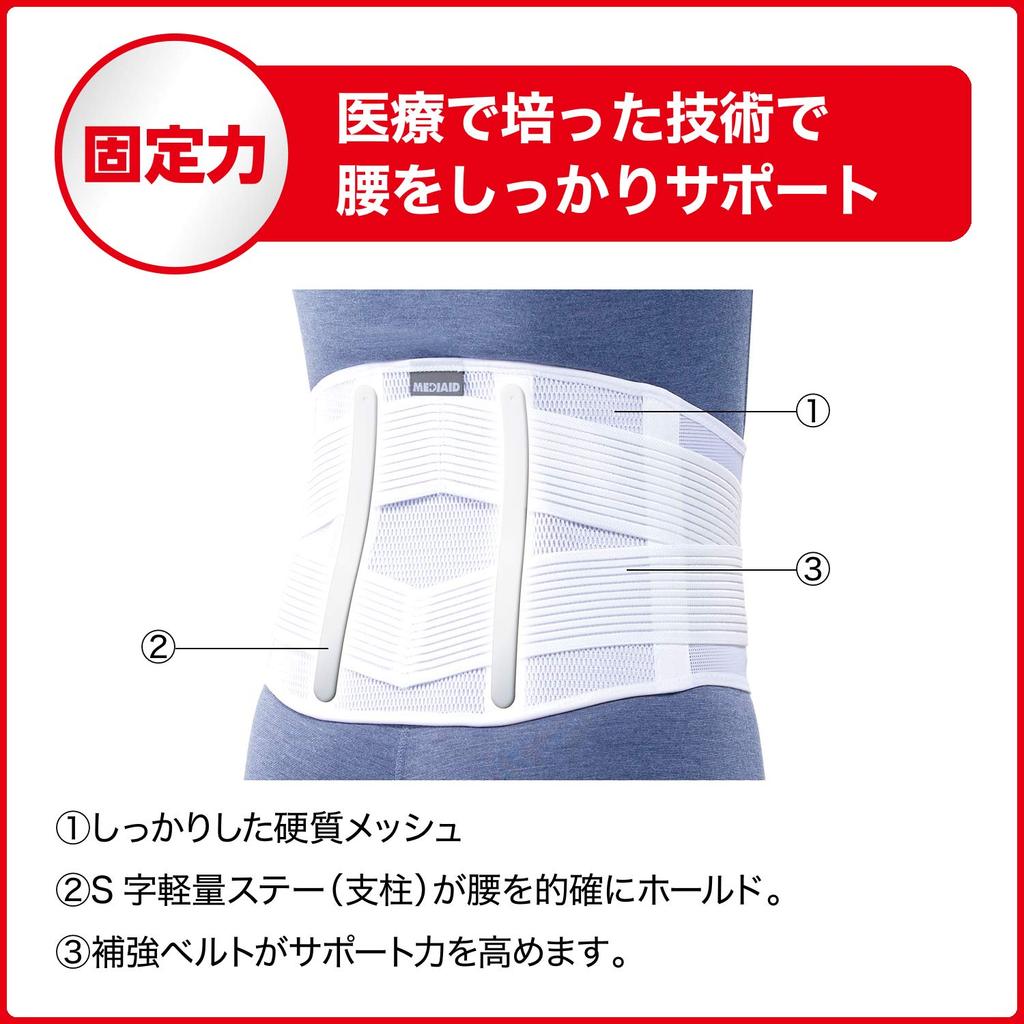 Япония Sigmax Media Aid Firm Унисекс Supporter, Guard, Waist, Standard, L, Белый,