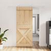 VidaXL Sliding Door and Hardware Kit 85x210 Cm Solid Pine, Interior Door, Interior Barn Door 3203040