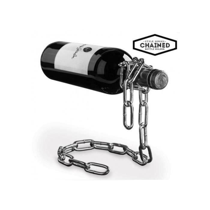 Porte-bouteille Design original avec chaine chomée LIK3512