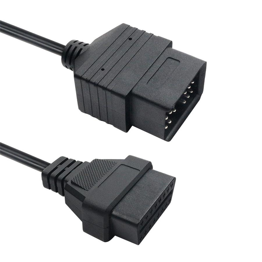 For Toyota 17pin to 16pin OBDII Extension Cable Connector Adapter