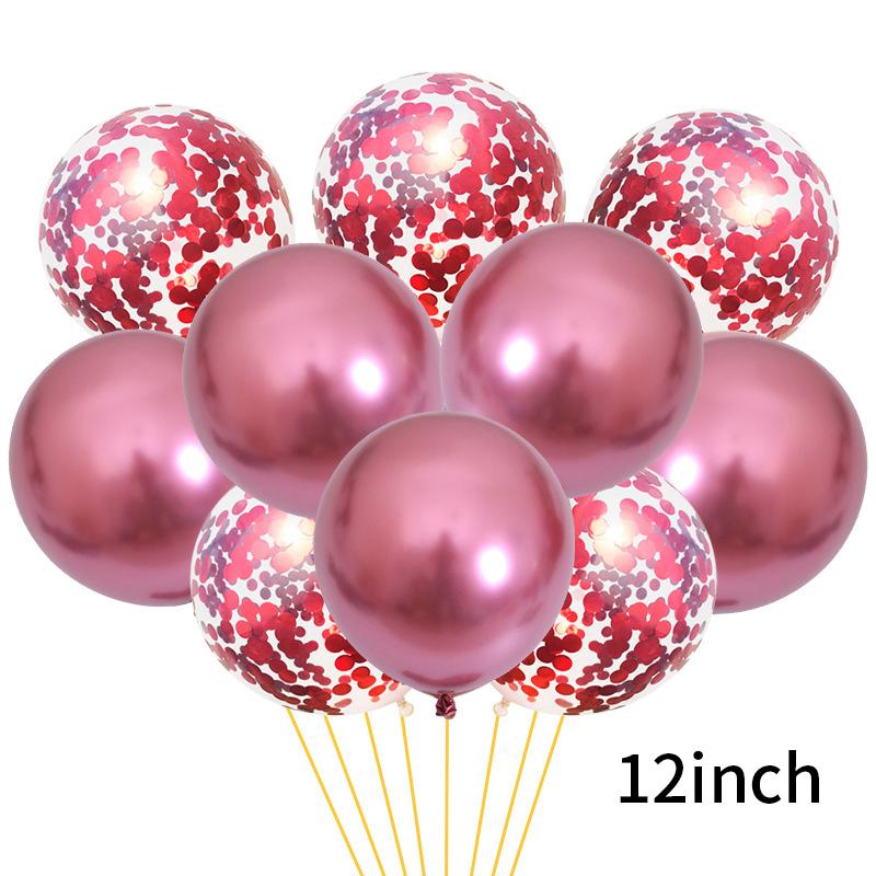 10 шт./лот, блестящие конфетти, латексные шары, романтические свадебные украшения, детский душ, декор для вечеринки в честь дня рождения, прозрачные воздушные шары, праздничные украшения