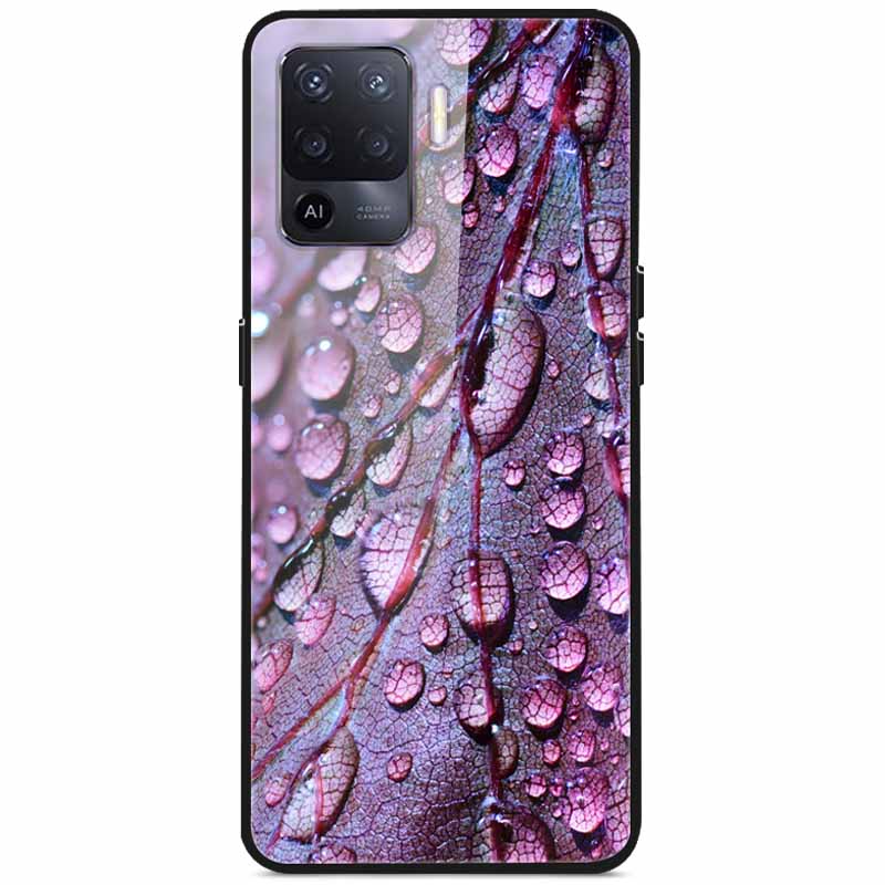 Закаленное Стекло Чехол для Oppo Reno5 Lite Жесткая Задняя Крышка для Oppo Reno 5 Lite Роскошный Расписной Reno5Lite Funda 6.43'' Ударопрочный
