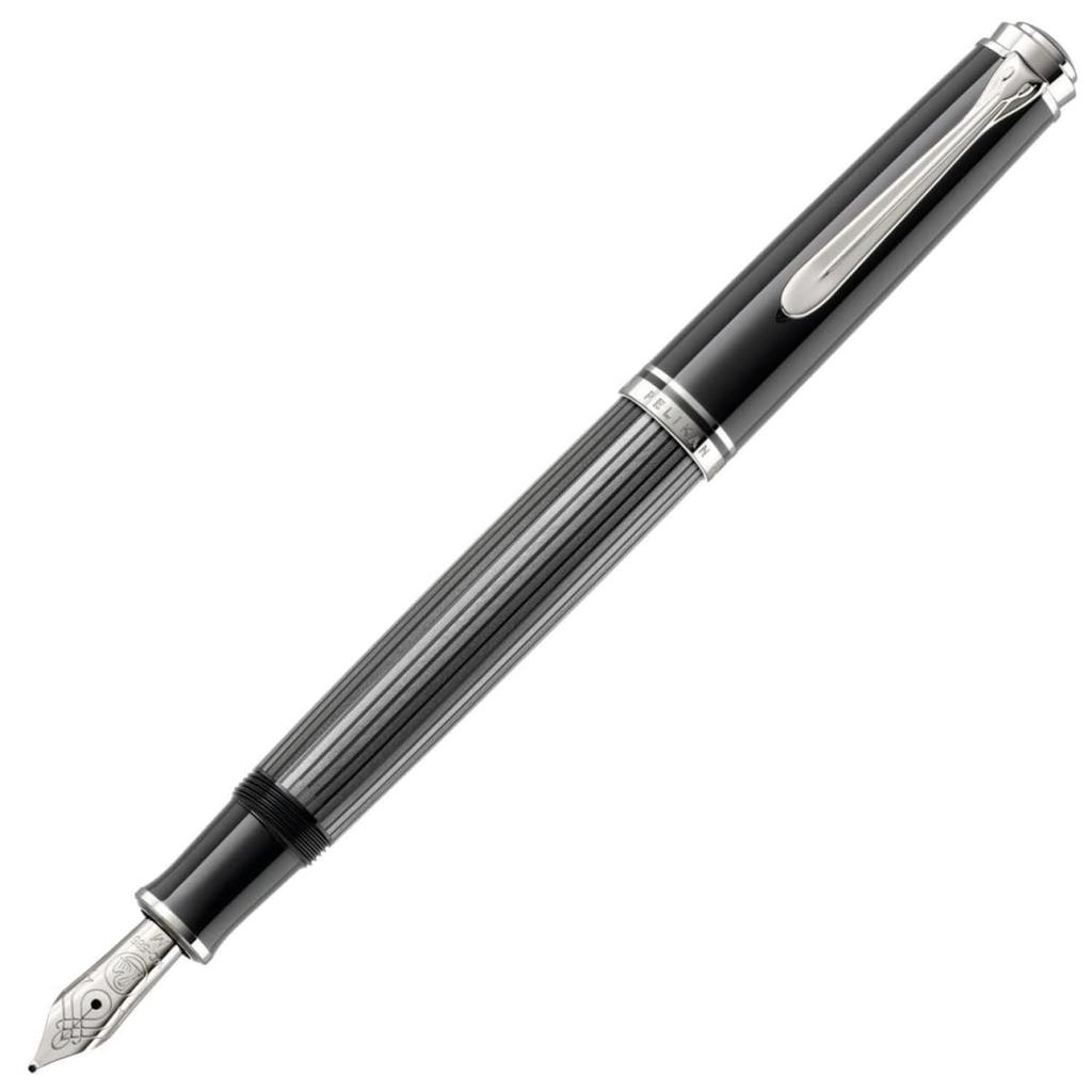 Pelikan Pelikan Fountain Pen EF Extra Fine Point Souveraine Black Stripe M605 Genuine Imported Product