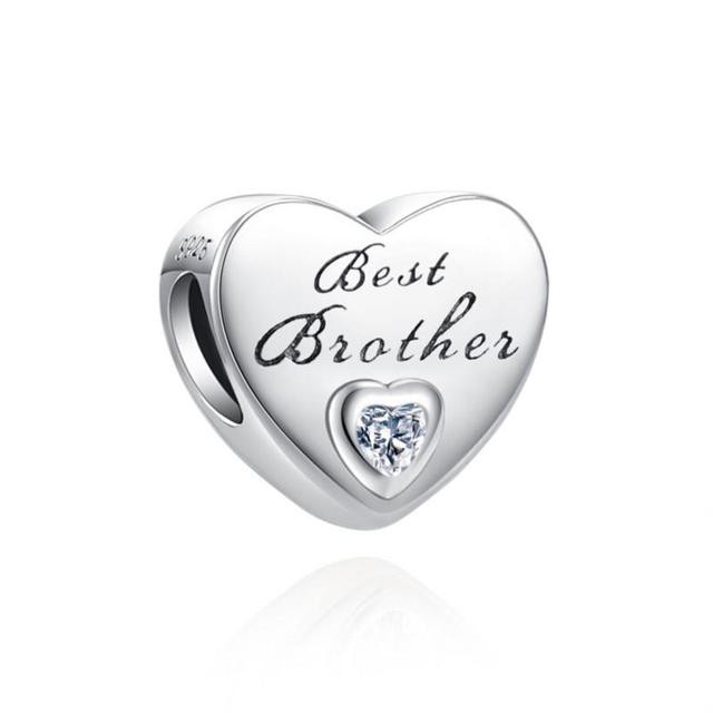 Новинка, лучший браслет для мамы, папы, дочки, сына, жены, брата, сердца, подвеска из бисера, подходит для оригинального модного браслета, ювелирные изделия своими руками, женские украшения