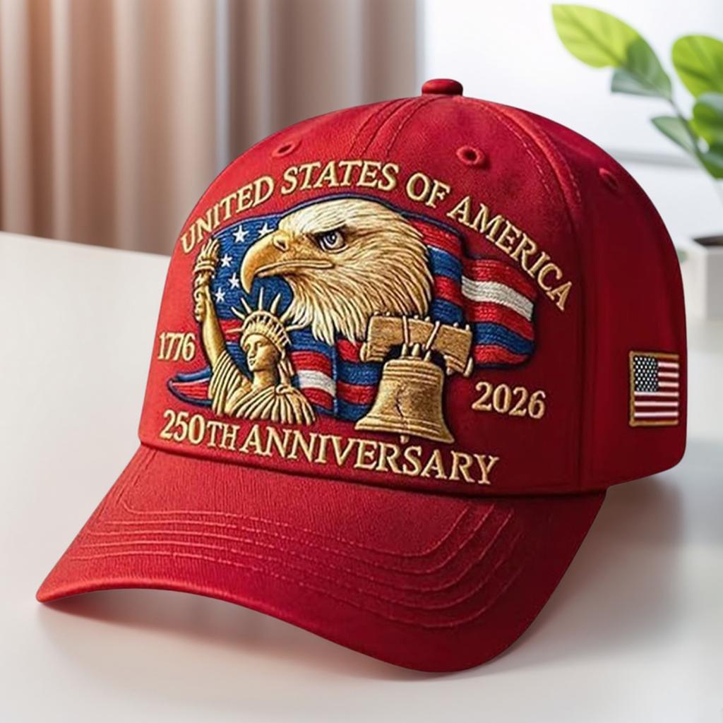 Unisex US 250th Anniversary Baseball Caps Trendy Casual Retro Washed Cap Comfortable Outdoor Sunhats Sports Hat for Men Women