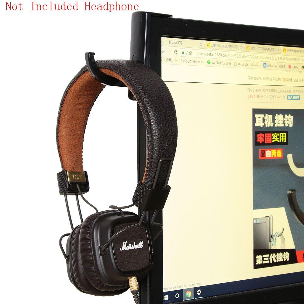 New Household Convenience Monitor Holder Plastic Stand Headphone Hook Earphone Accessories