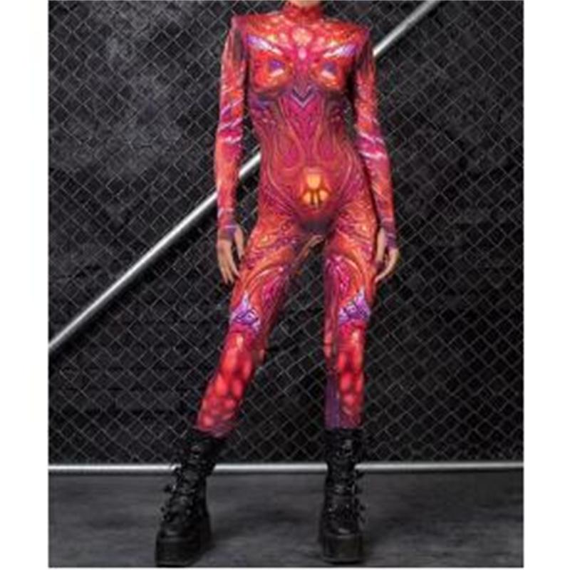 Косплей Костюм Женский Сексуальный Костюм Цветной Элемент Синий Мускулистый Хэллоуин Боди Для Взрослых Спортивный Комбинезон С Высокой Талией