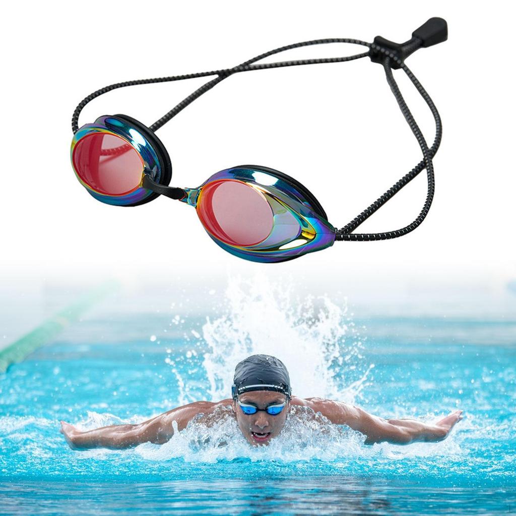 Mirror Swim Goggles Diving Glasses Anti Fog Wide View Clear Vision No Leaking Comfortable Pool