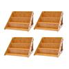 Bamboos 4 Layer Dessert Rack With Spacious Shelves For Home Bakery Party Decoration Cake Presentation Stand