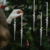 5/12Pcs Acrylic Drop Ornaments Transparent Xmas Tree Embellishment  for Christmas