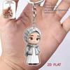 Acrylic Material Hijab Girl Keychain Lightweight Cartoon Key Pendant  Car Key Decoration