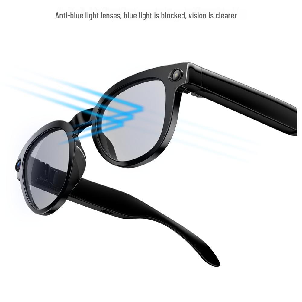 MT3 AI Smart Glasses: Real-time Translation, Video & Photo Capture, Object Recognition, Calls, Music, Bluetooth Retro Earphones