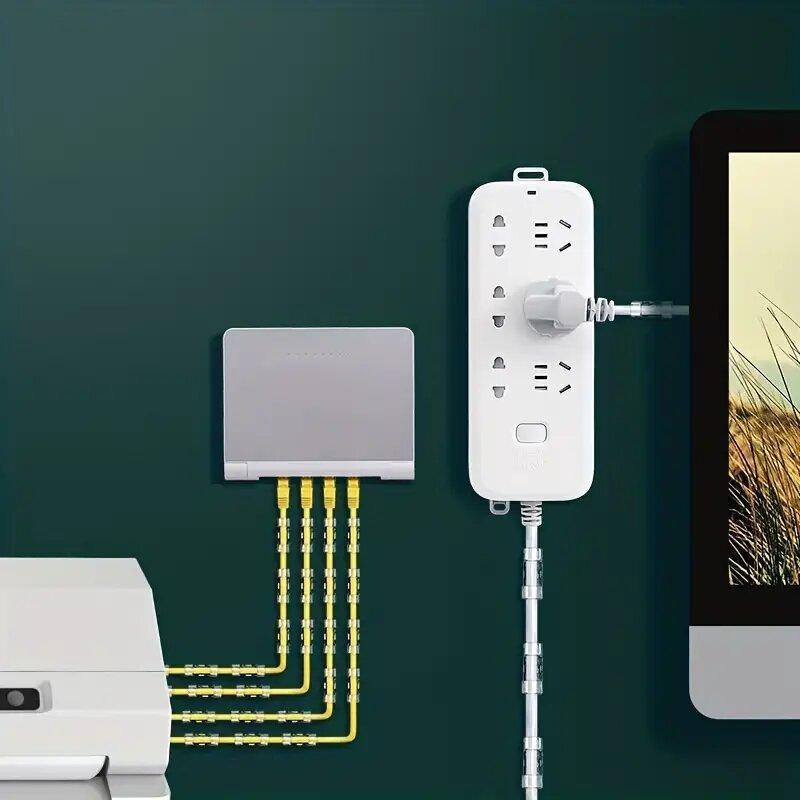 Self-Adhesive Cord OrganizerHolder Holder Secure For Home Desk Tidy Portable No Drill Storage Fixed Scratch Free 20pcs/set Easy Install Jewelry