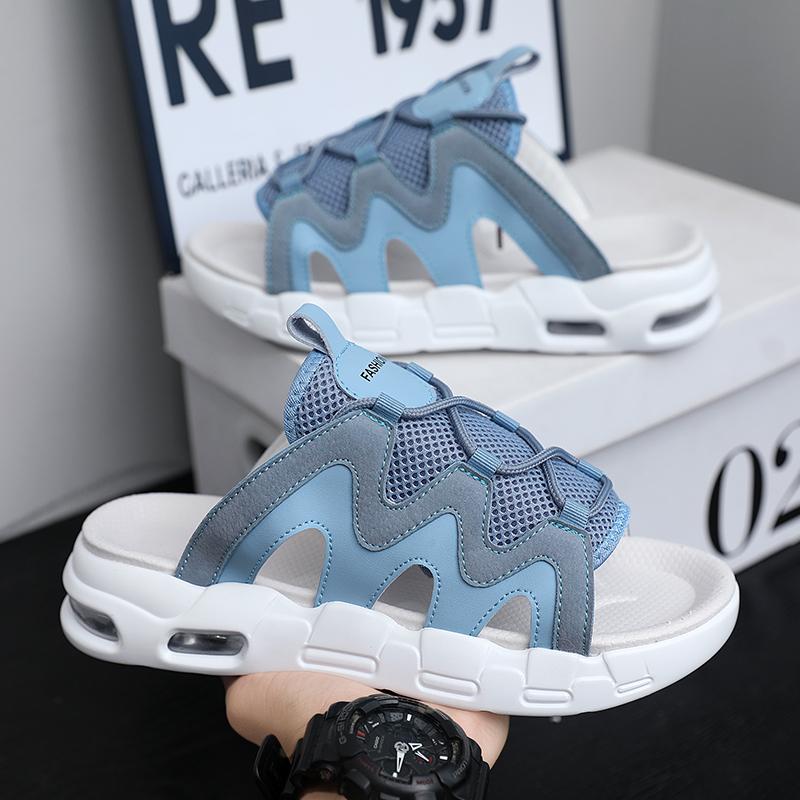 Summer Sandals Outdoor Thick Sole Versatile Beach Anti Slip Air Cushion Shoes Brand Designer Fashion Wear Resistant Slippers 47