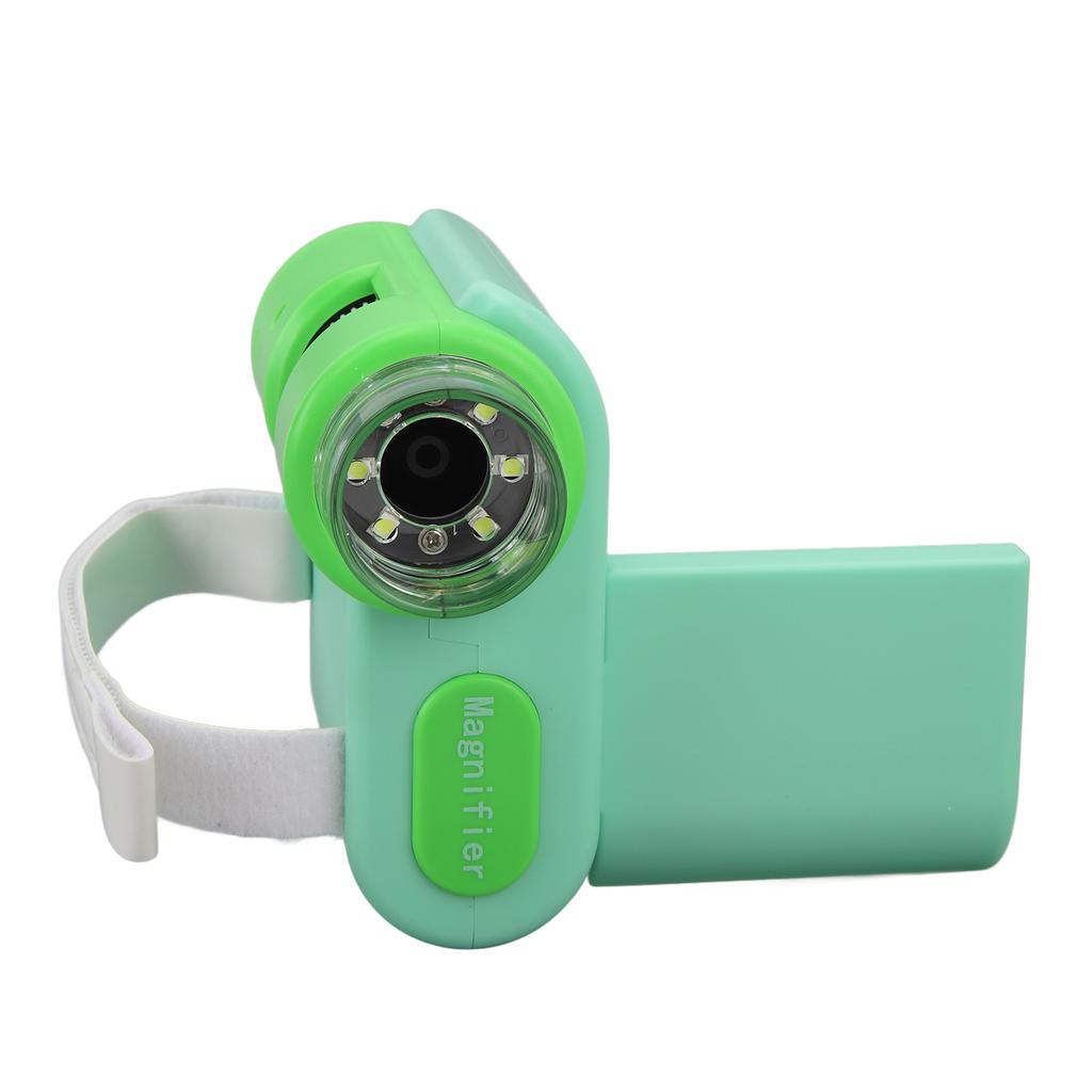 Kids Microscope Camera 2in Screen 1000X Magnification Adjustable LED 1080P Photo Video Handheld