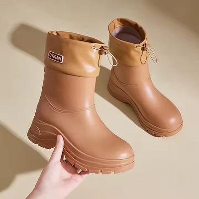 Распродажа на фабрике, модные женские резиновые сапоги, различные, широко используемые, сделанные в Китае, красные резиновые сапоги с поясом