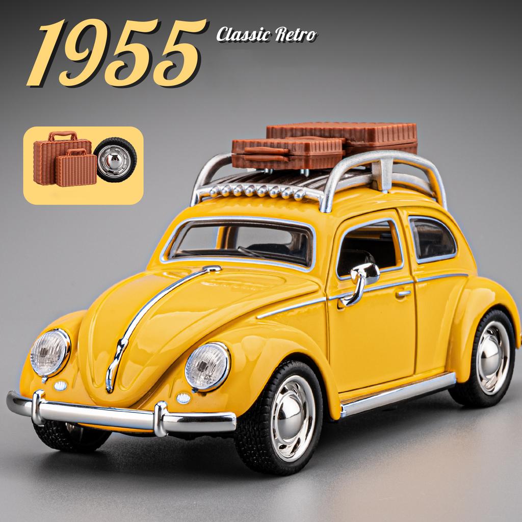 1/32 Beetle 1995 Классический Автомобиль Сплав Модель Автомобиля Звук и Свет Оттяжка Детская Игрушка Коллекционные Предметы Подарок на День Рождения