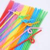 100Pcs Disposable Straws Flexible Extra Long Plastic Drink for Children Large Tubes Bar Tea Drinking Telescopic Cocktail Straw