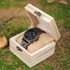 BOBO Bird Wood Watch Luxury Wood Metal Strap Chronograph Date Display Quartz Watch Versatile Watch Medium Size for Men Metal Black Men's Men's