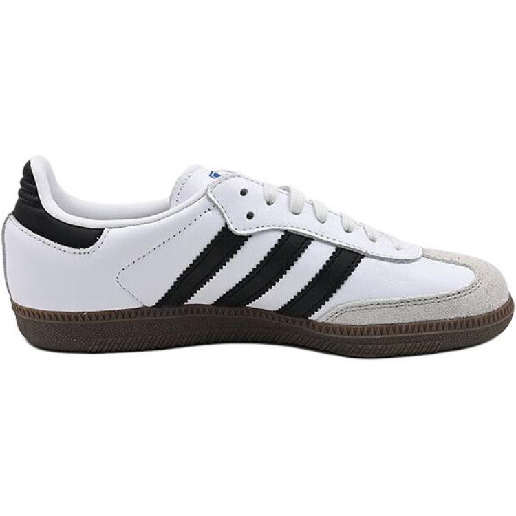 adidas Оригинальные Samba Og Удобные Универсальные Нескользящие Прочные Низкие Детские Кеды для Скейтбординга Мужские Кеды для Скейтбординга Белые Черные JQ4112