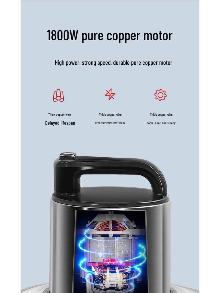 Мощная электрическая мясорубка и измельчитель овощей 1800 Вт с большой вместимостью