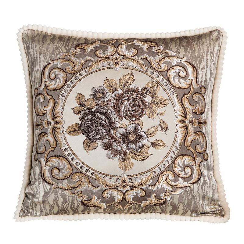 48x48cm Classical European Flower Jacquard Decorative Cushion Cover for Sofa Chair Throw Pillow Case
