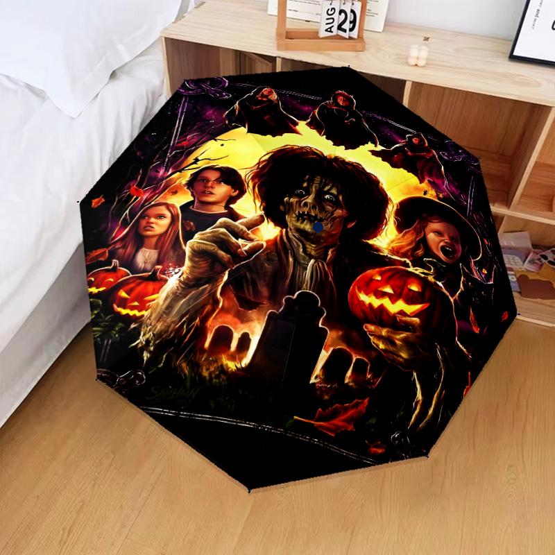 Pocus Halloween Magic Umbrella Folding umbrella, automatic umbrella 8-Frame for Travel, camping Use Gift for Halloween Christmas