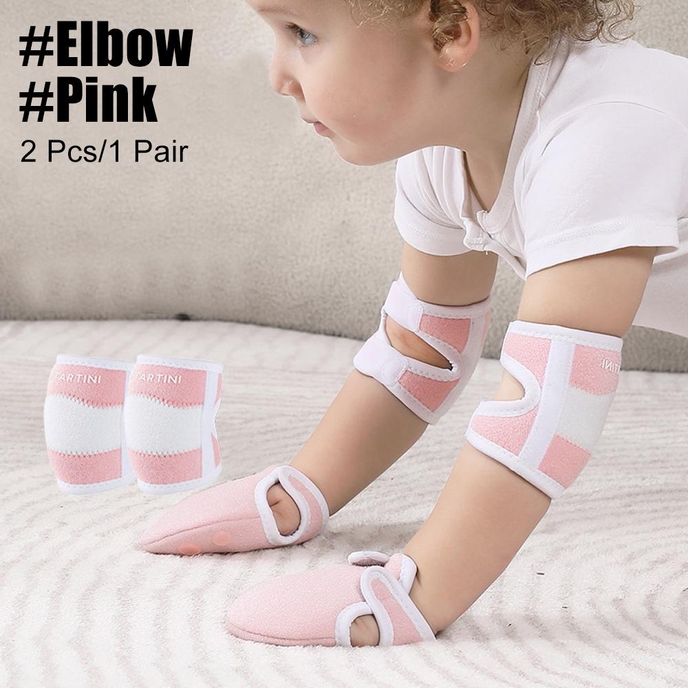 1 пара детских наколенников и налокотников для ползания, регулируемые наколенники, защита локтей и коленей для малыша, ползающего ребенка, для девочки и мальчика