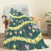 C Christmas Tree Merry Christmas Blanket For Soft Throw Blanket for Picnic Bed Sofa Home Bedroom Cozy Warm Comfortable