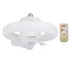 Ceiling Fan Light 360 Degree Rotate Dimmable E27 Adjustable LED Lamp 5 Blade 48W with Remote