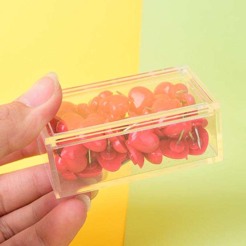 50 шт. Милые премиальные кнопки-гвоздики в форме сердца для дома