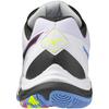 Mizuno Wave Fang 2 Badminton Shoes, One-Piece Model, Fit, Grip, Stability, and Resilience, Hard Hitting, White/Blue, Size 27.5 cm, 2E
