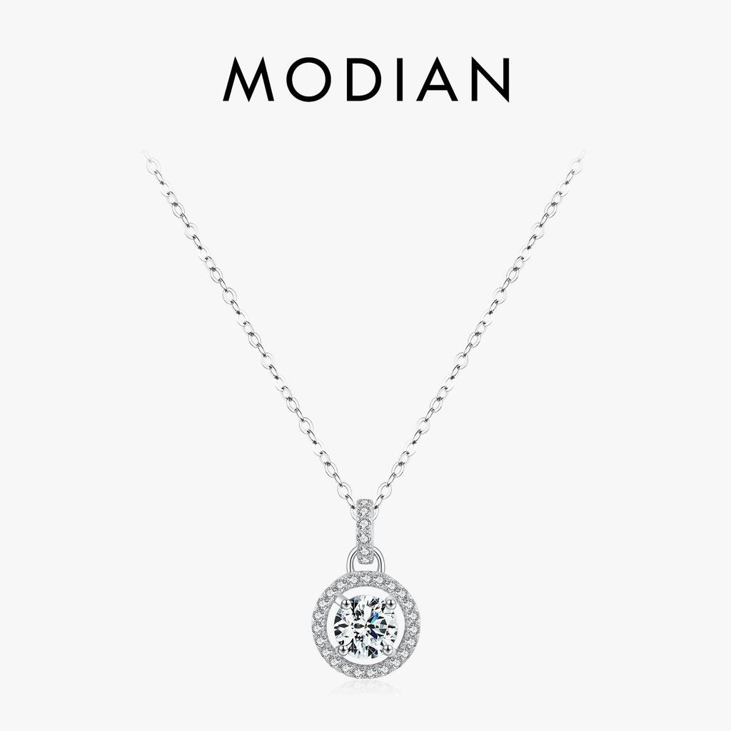 MODIAN 1 караат D Kleur Муассанит Вешалка Ketting Voor Vrouwen Стерлинговый Зильверен 925 пробы Bruiloft Bruids Fijne Sieraden Met Certificaat