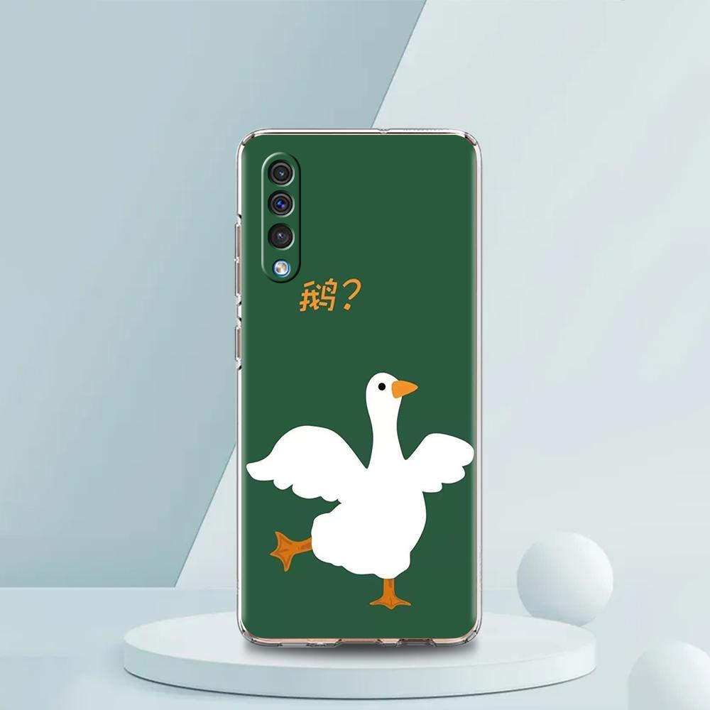 Милый гусь утка Игра Роскошный прозрачный чехол для телефона для Samsung Galaxy A12 A02 A03S A50 A70 A40 A10 A20 A30 Чехол Силиконовый корпус
