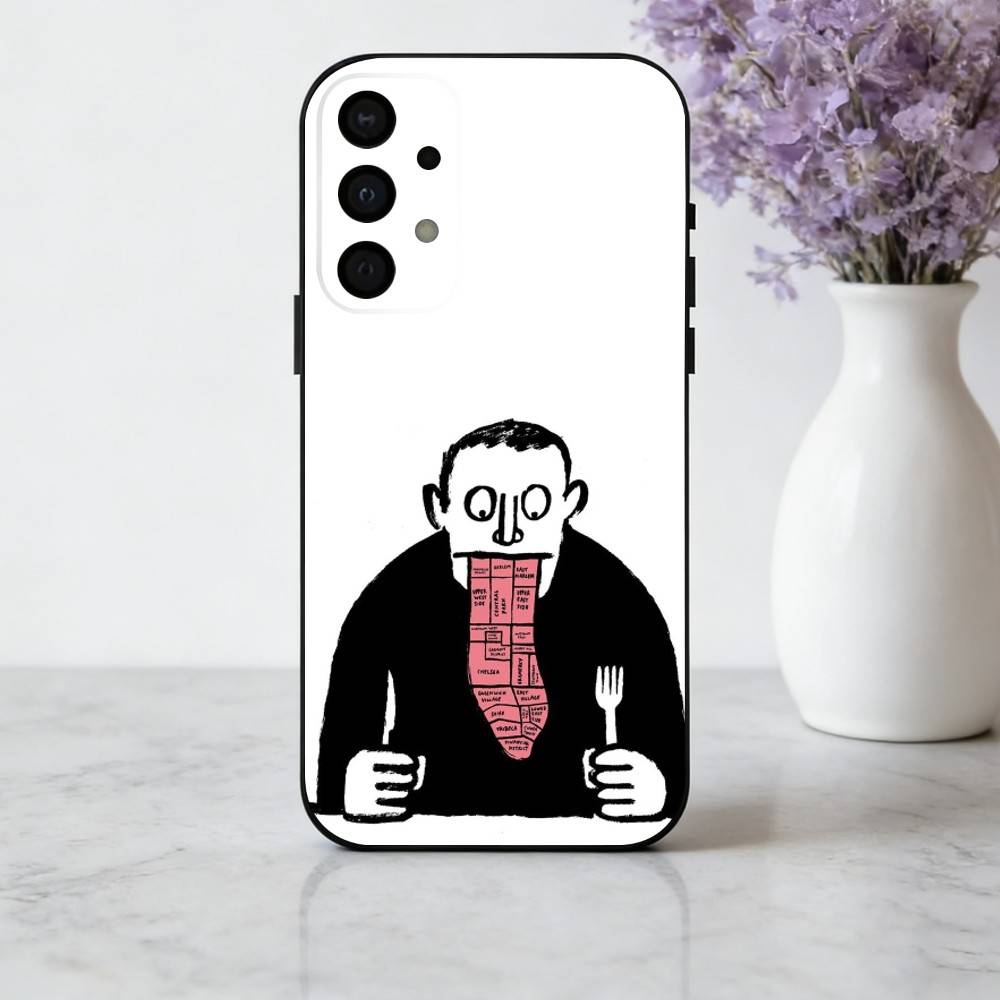 J-Jean-N J-Jullien-N M-Minimalist Art Phone Case For Samsung Galaxy A73,A72,A71,A70,A53,A52,A51,Soft Silicone Black Cover