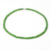 Бусы из зеленого кварцита со шпинатом и тайваньского нефрита