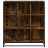 Bookshelf Smoked Oak 97.5x33x107.5 cm Wood Based Panel and Metal