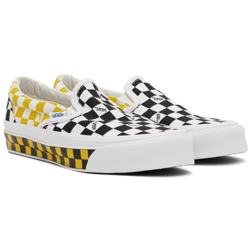 Vans OG Classic Slip-On LX 'Checkerboard - Black Yellow' Men's VN0A32QNY23