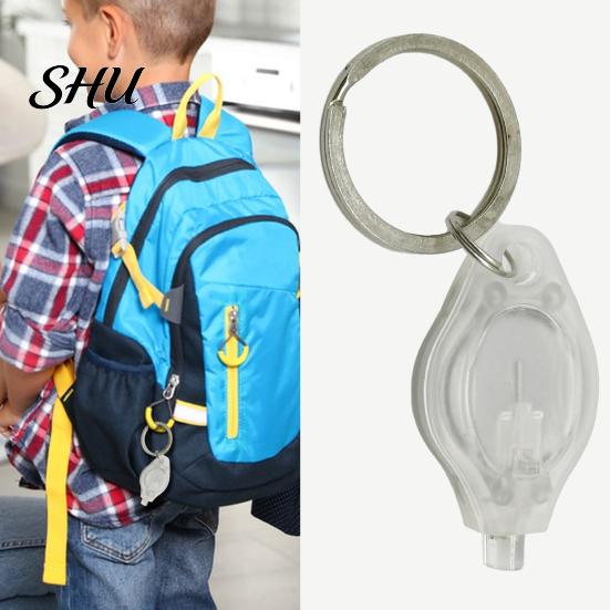 Portable Keychain Light 2Pcs Mini LED Flashlights with Key Ring Compact Size Battery Powered Outdoor Camping Bright Tiny Emergency Lamps Flashlight