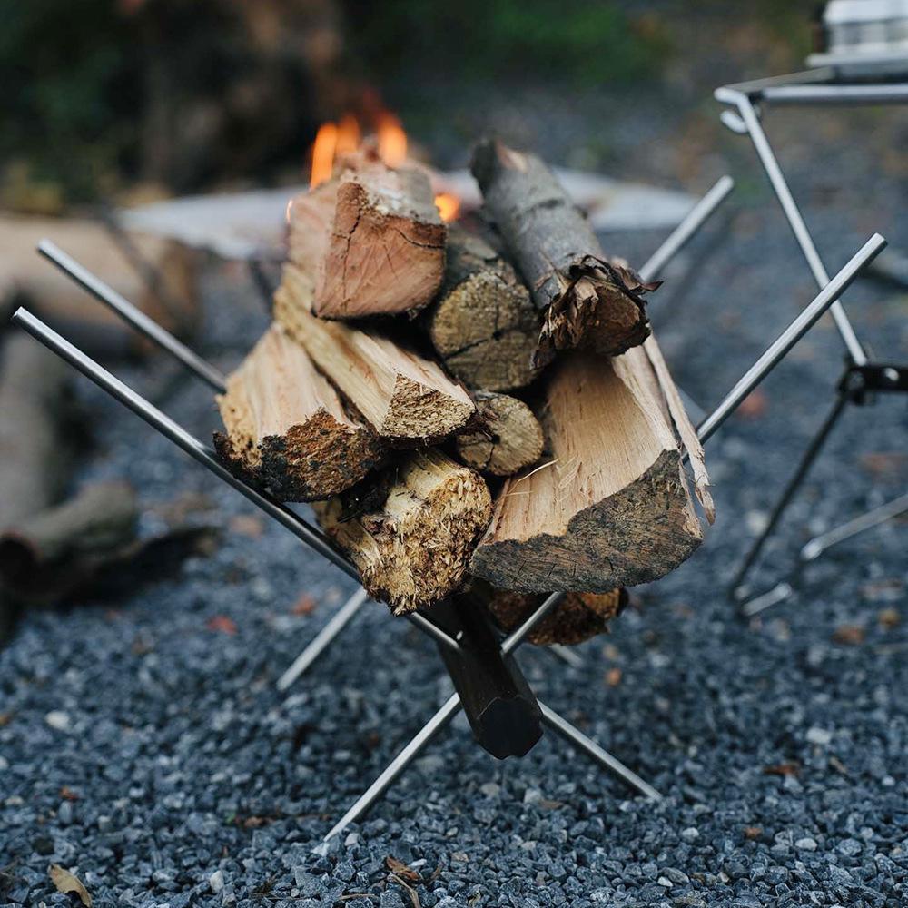 StormDragon Portable Black Walnut Firewood Storage Rack