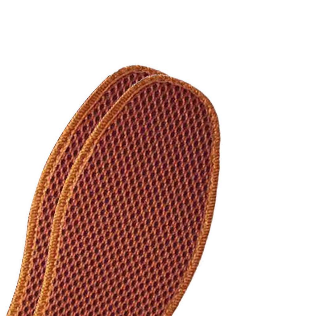 Bamboo Charcoal Deodorant Mesh Insoles Breathable Absorb Sweat Shoe Pads for Men Women Khaki 43