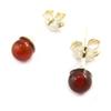 [M7014] - Серьги «Минералия» с красным агатом - 4 мм