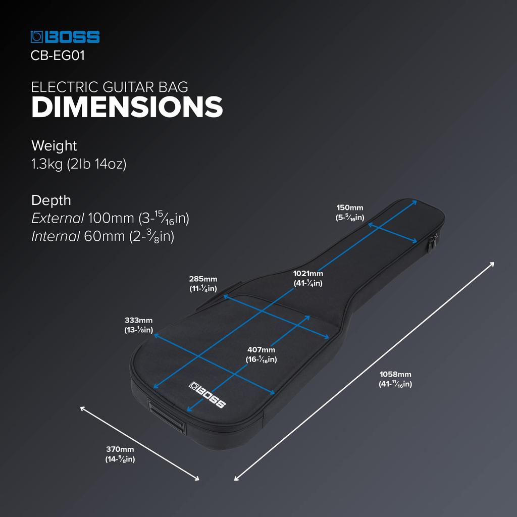 Guitar Case Black [BOSS] CB-EG01