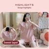 Pajama Women&#x27;s Short Sleeved Cotton Cute Princess Style Summer Lace Home Clothing Set