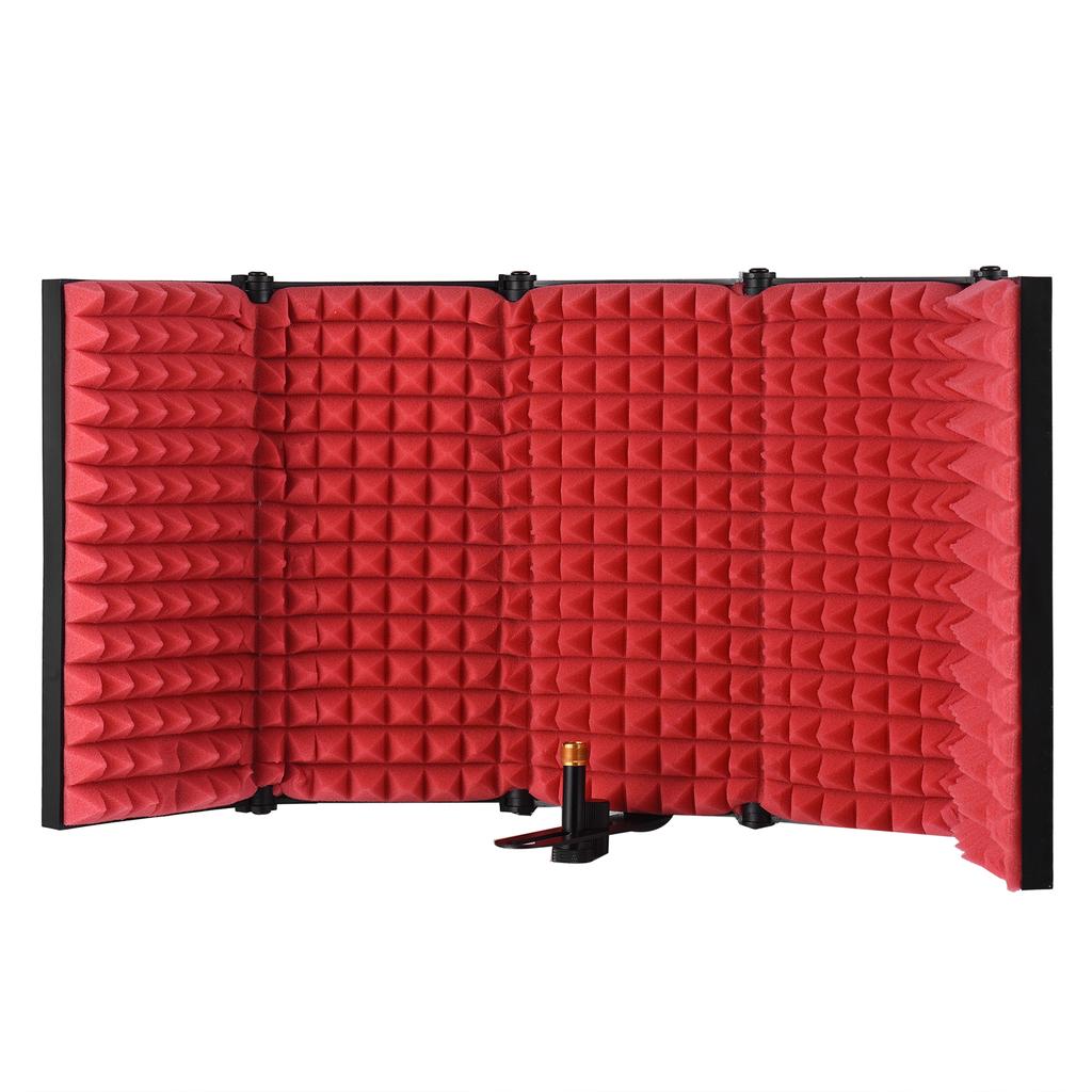 5-дверный профессиональный студийный микрофон для записи, изолирующий экран, складной поп-фильтр, микрофон, ветер