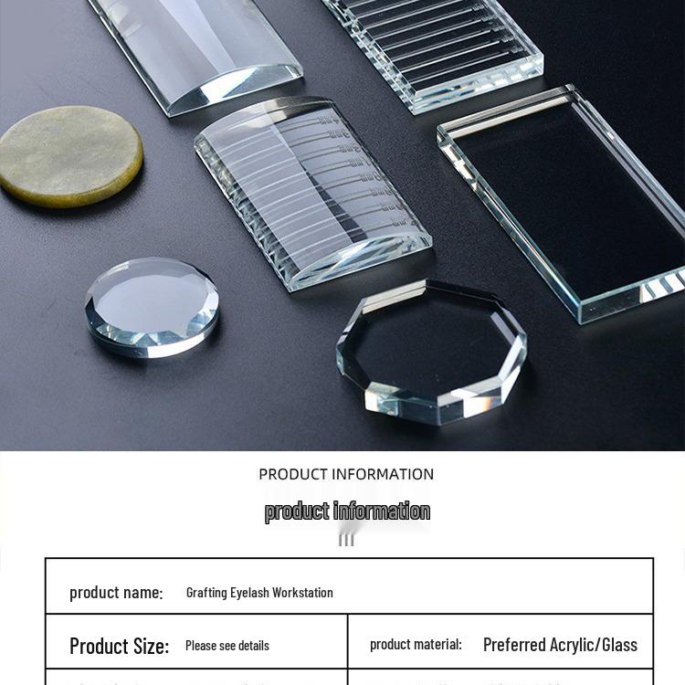 Инструменты для наращивания ресниц: Подушечка для клея для наращивания и хрустальная подставка в наборе